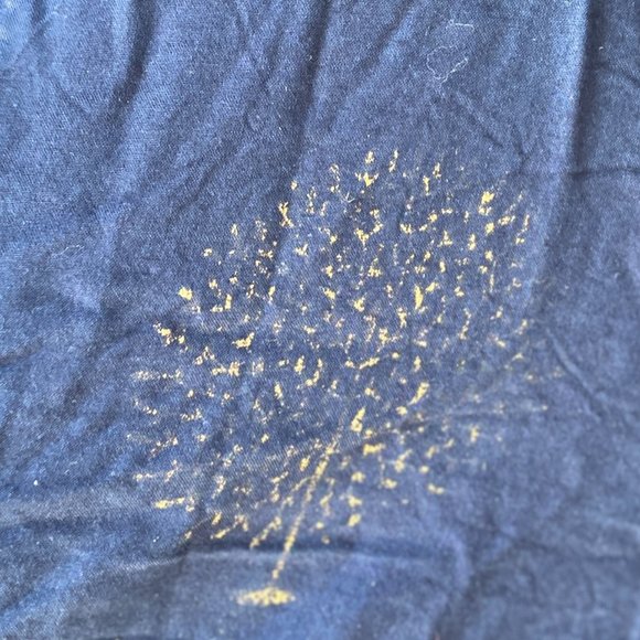 4/$20 Sassafras Navy Dandelion Cold Shoulder Full Button Up Dress S - Picture 9 of 11